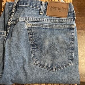 Wrangler Classic Blue Jeans with Brown Patch